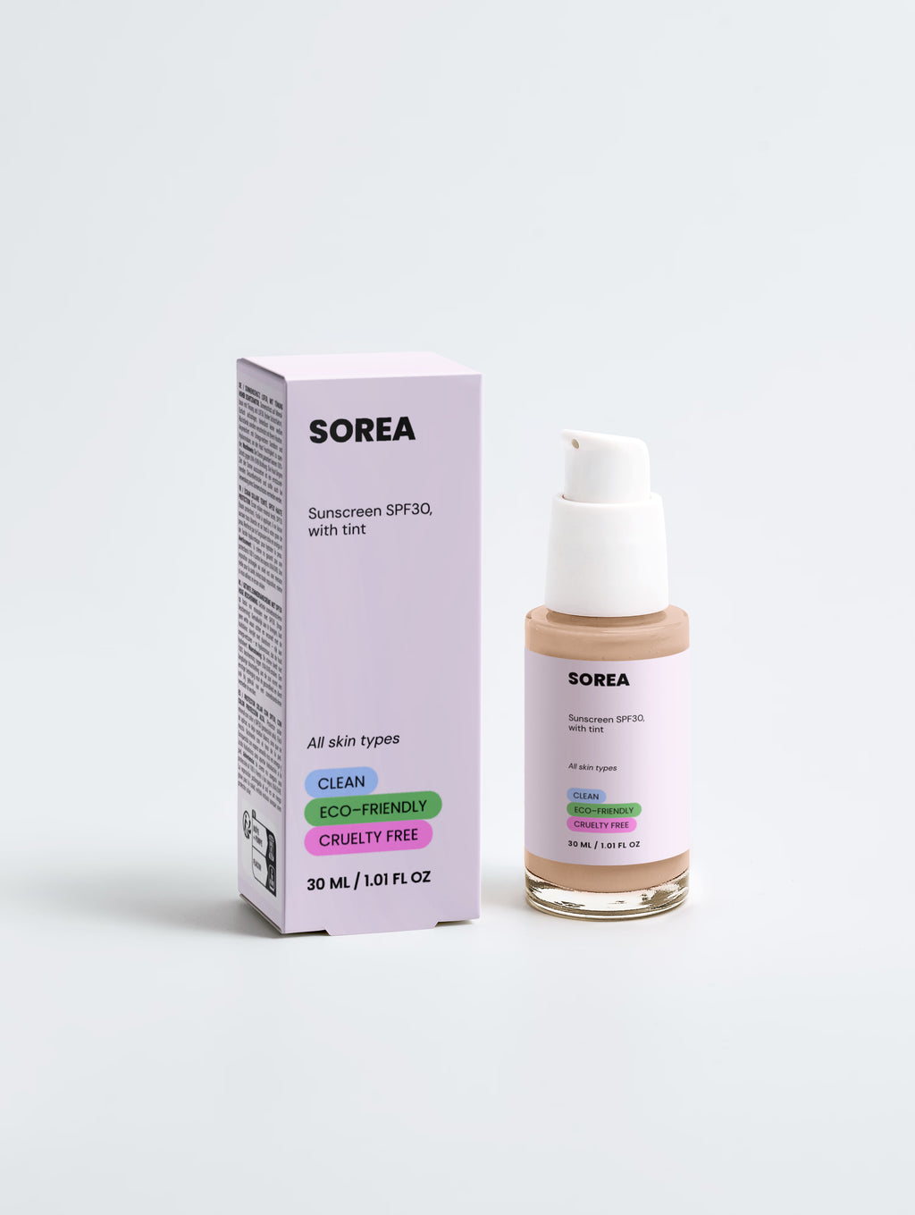 Sunscreen SPF30, with tint