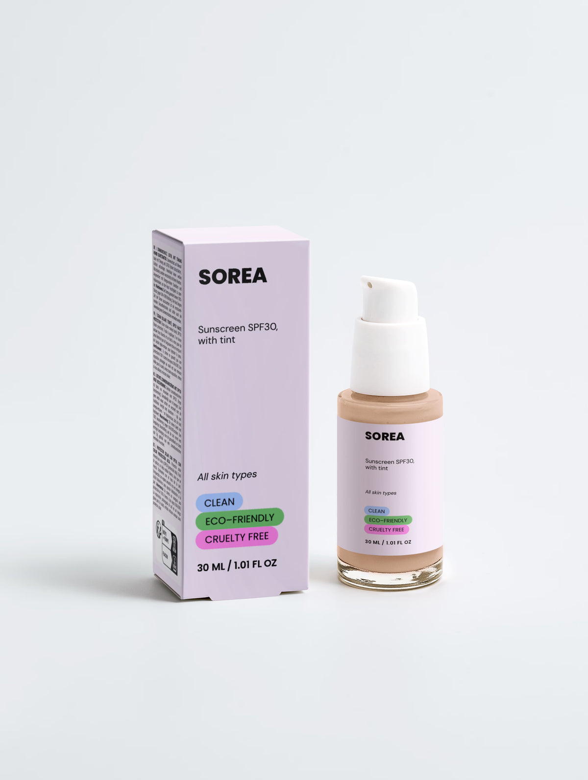 Sunscreen SPF30, with tint